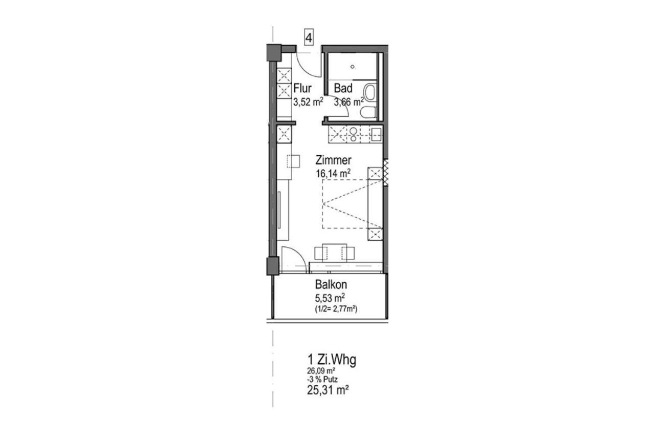 Huber Living Basic 206 Lägenhet Germering Exteriör bild